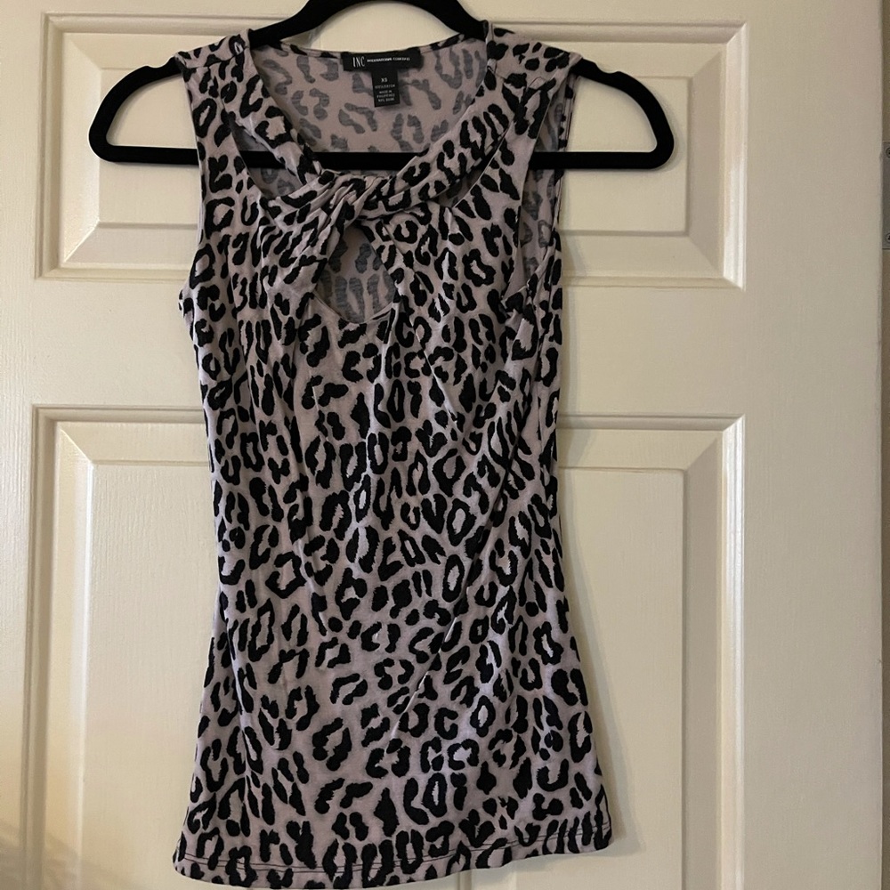 INC Leopard Print Top